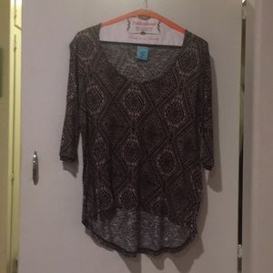 Black and pink long sleeve top